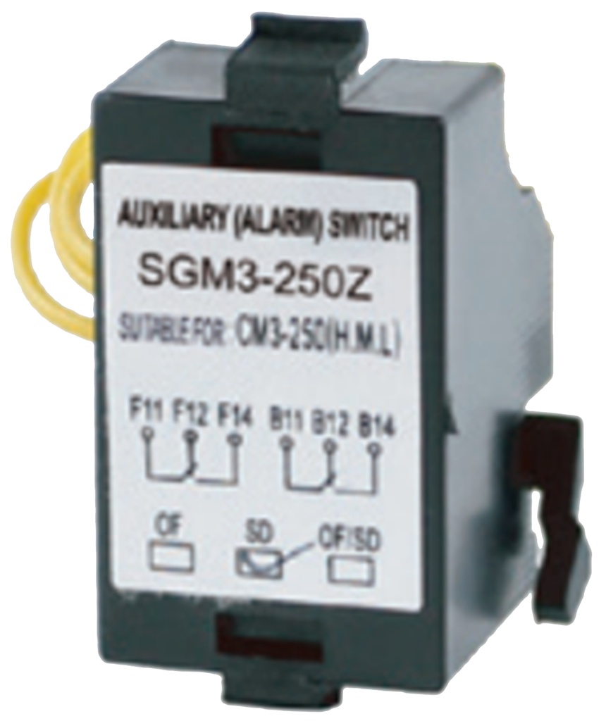 SGM3DC...Electrical auxiliary contacts (OF, SD and OF+SD)