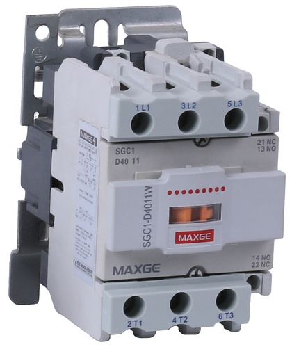 SGC1-DCC Contactors for motor control up to 45kW at 400V category AC-3 (9 to 95A).
DC control