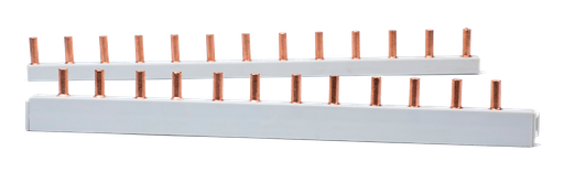 Connection combs, tooth-type. Maximum permissible current per comb 63A.